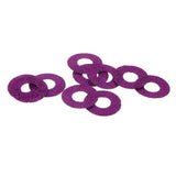 Maxbell 10pcs Plastic Safety Toy Eyes + Glitter Nonwovens + Washer 16mm Purple