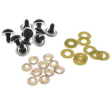 Maxbell 10pcs Plastic Safety Toy Eyes + Glitter Nonwovens + Washer 16mm Gold