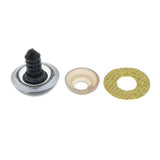 Maxbell 10pcs Plastic Safety Toy Eyes + Glitter Nonwovens + Washer 16mm Gold