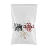 Maxbell 10pcs Plastic Safety Toy Eyes + Glitter Nonwovens + Washer 16mm Red
