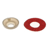 Maxbell 10pcs Plastic Safety Toy Eyes + Glitter Nonwovens + Washer 16mm Red