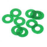 Maxbell 10pcs Plastic Safety Toy Eyes + Glitter Nonwovens + Washer 16mm Green