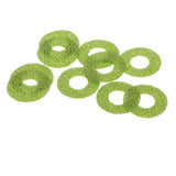Maxbell 10pcs Plastic Safety Toy Eyes + Glitter Nonwovens + Washer 16mm Light Green