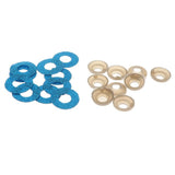 Maxbell 10pcs Plastic Safety Toy Eyes + Glitter Nonwovens + Washer 18mm Blue
