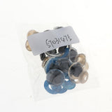 Maxbell 10pcs Plastic Safety Toy Eyes + Glitter Nonwovens + Washer 18mm Blue