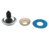 Maxbell 10pcs Plastic Safety Toy Eyes + Glitter Nonwovens + Washer 18mm Blue