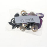 Maxbell 10pcs Plastic Safety Toy Eyes + Glitter Nonwovens + Washer 18mm Purple