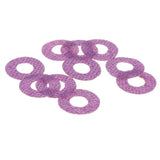 Maxbell 10pcs Plastic Safety Toy Eyes + Glitter Nonwovens + Washer 18mm Light Purple