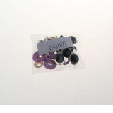 Maxbell 10pcs Plastic Safety Toy Eyes + Glitter Nonwovens + Washer 18mm Light Purple