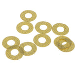 Maxbell 10pcs Plastic Safety Toy Eyes + Glitter Nonwovens + Washer 18mm Gold
