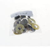 Maxbell 10pcs Plastic Safety Toy Eyes + Glitter Nonwovens + Washer 18mm Gold