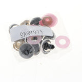 Maxbell 10pcs Plastic Safety Toy Eyes + Glitter Nonwovens + Washer 18mm Pink