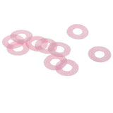 Maxbell 10pcs Plastic Safety Toy Eyes + Glitter Nonwovens + Washer 18mm Pink