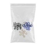 Maxbell 10pcs Plastic Safety Toy Eyes + Glitter Nonwovens + Washer 18mm Dark Blue