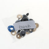 Maxbell 10pcs Plastic Safety Toy Eyes + Glitter Nonwovens + Washer 18mm Dark Blue