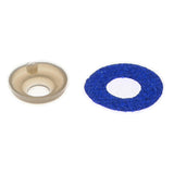 Maxbell 10pcs Plastic Safety Toy Eyes + Glitter Nonwovens + Washer 18mm Dark Blue