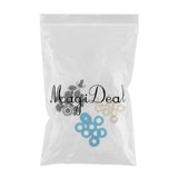 Maxbell 10pcs Plastic Safety Toy Eyes + Glitter Nonwovens + Washer 20mm Blue