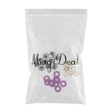 Maxbell 10pcs Plastic Safety Toy Eyes + Glitter Nonwovens + Washer 20mm Purple