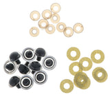 Maxbell 10pcs Plastic Safety Toy Eyes + Glitter Nonwovens + Washer 20mm Gold