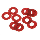 Maxbell 10pcs Plastic Safety Toy Eyes + Glitter Nonwovens + Washer 20mm Red