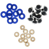 Maxbell 10pcs Plastic Safety Toy Eyes + Glitter Nonwovens + Washer 20mm Dark Blue