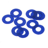 Maxbell 10pcs Plastic Safety Toy Eyes + Glitter Nonwovens + Washer 20mm Dark Blue