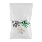 Maxbell 10pcs Plastic Safety Toy Eyes + Glitter Nonwovens + Washer 20mm Green