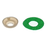Maxbell 10pcs Plastic Safety Toy Eyes + Glitter Nonwovens + Washer 20mm Green