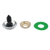 Maxbell 10pcs Plastic Safety Toy Eyes + Glitter Nonwovens + Washer 20mm Green