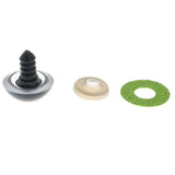 Maxbell 10pcs Plastic Safety Toy Eyes + Glitter Nonwovens + Washer 20mm Light Green