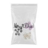 Maxbell 10pcs Plastic Safety Toy Eyes + Glitter Nonwovens + Washer 24mm Light Purple