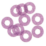 Maxbell 10pcs Plastic Safety Toy Eyes + Glitter Nonwovens + Washer 24mm Light Purple