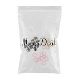Maxbell 10pcs Plastic Safety Toy Eyes + Glitter Nonwovens + Washer 24mm Pink