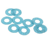 Maxbell 10pcs Plastic Safety Toy Eyes + Glitter Nonwovens + Washer 24mm Light Blue