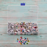 Maxbell 600Pcs Plastic Googly Wiggle Eyes for Teddy Bear Doll Puppet DIY Making Self-Adhesive