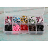 Maxbell 150pcs Plastic Self-adhesive Wiggle Googly Eyes & 75pcs Nose for Dolls DIY A