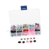 Maxbell 150pcs Plastic Self-adhesive Wiggle Googly Eyes & 75pcs Nose for Dolls DIY A