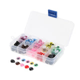 Maxbell 150pcs Plastic Self-adhesive Wiggle Googly Eyes & 75pcs Nose for Dolls DIY B