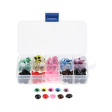 Maxbell 150pcs Plastic Self-adhesive Wiggle Googly Eyes & 75pcs Nose for Dolls DIY B
