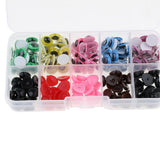 Maxbell 150pcs Plastic Self-adhesive Wiggle Googly Eyes & 75pcs Nose for Dolls DIY B