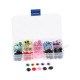 Maxbell 150pcs Plastic Self-adhesive Wiggle Googly Eyes & 75pcs Nose for Dolls DIY B