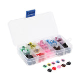 Maxbell 150pcs Plastic Self-adhesive Wiggle Googly Eyes & 75pcs Nose for Dolls DIY B