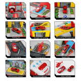 Maxbell Funny Electronic Flash Light Fire Truck Transforming Parking Lot Diecast Vehices Children Intelligence Toy Birthday Gift