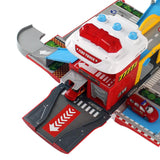 Maxbell Funny Electronic Flash Light Fire Truck Transforming Parking Lot Diecast Vehices Children Intelligence Toy Birthday Gift