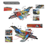 Maxbell Funny Electronic Flash Light Fire Truck Transforming Parking Lot Diecast Vehices Children Intelligence Toy Birthday Gift