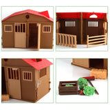 Maxbell DIY Assembling Farm Cabin Paddock Scene Building Kits Educational Toy