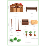 Maxbell DIY Assembling Farm Cabin Paddock Scene Building Kits Educational Toy