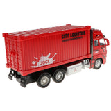 Maxbell 1:38 Scale Diecast Container Truck Construction Vehicle Car Model Toy Red