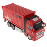 Maxbell 1:38 Scale Diecast Container Truck Construction Vehicle Car Model Toy Red