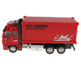 Maxbell 1:38 Scale Diecast Container Truck Construction Vehicle Car Model Toy Red